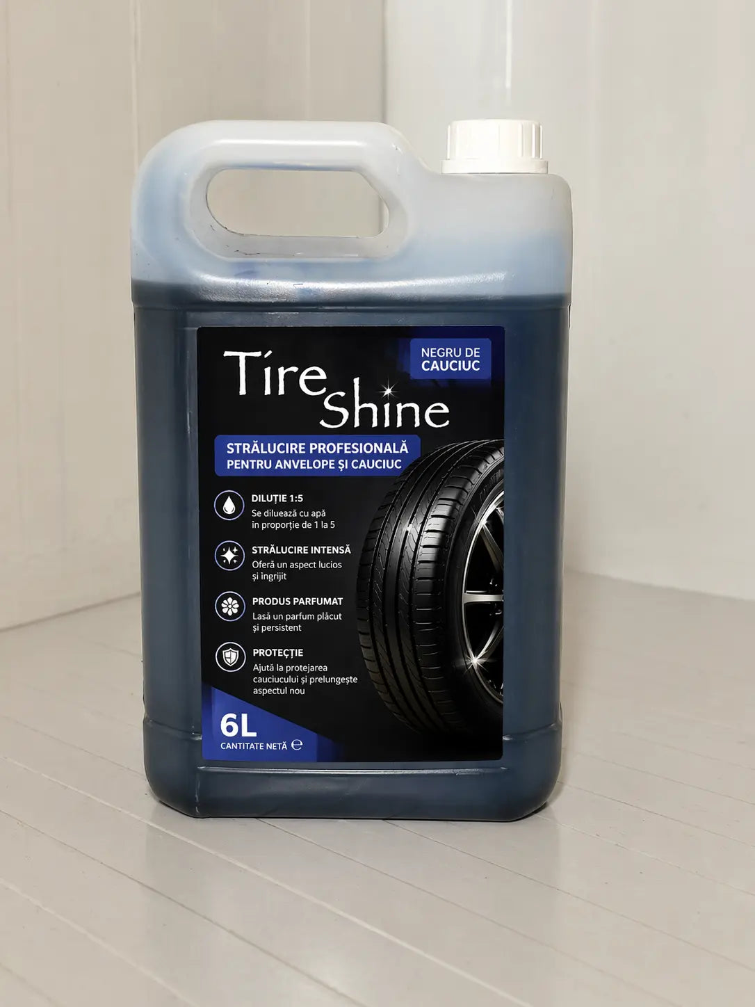 Tire Shine 6 Litri – Negru de Cauciuc Profesional pentru Anvelope și Covorașe Auto | Dragon Wash Dragon Wash