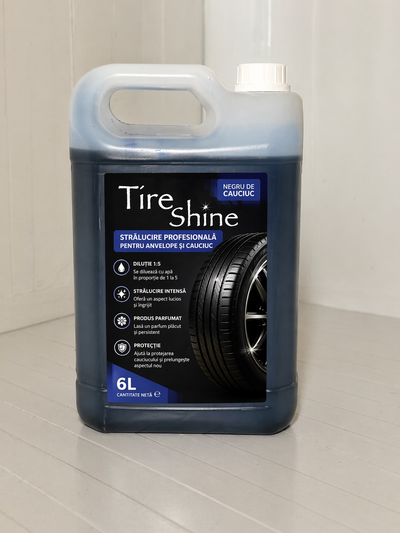 Tire Shine 6 Litri – Negru de Cauciuc Profesional pentru Anvelope și Covorașe Auto | Dragon Wash