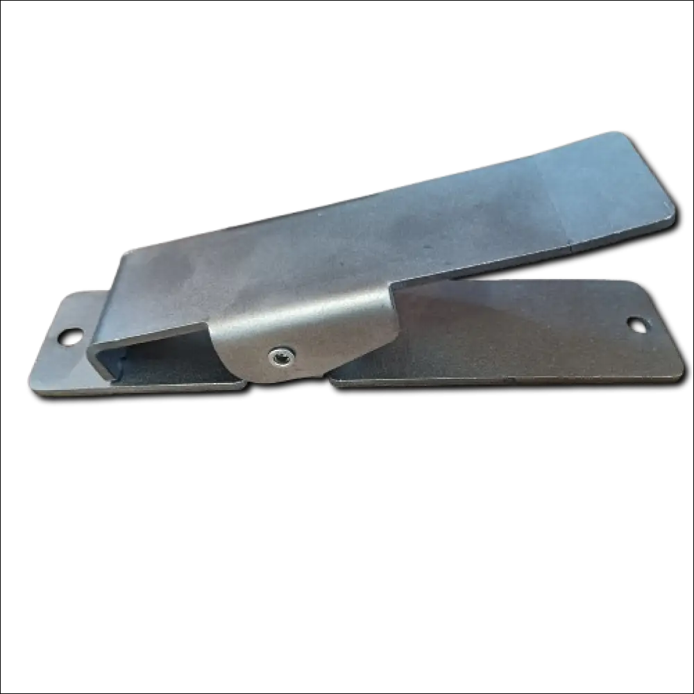 Clește inox pentru covorașe auto cu pedală metalică argintie, design plat, pentru spălătorie self service boxe car wash