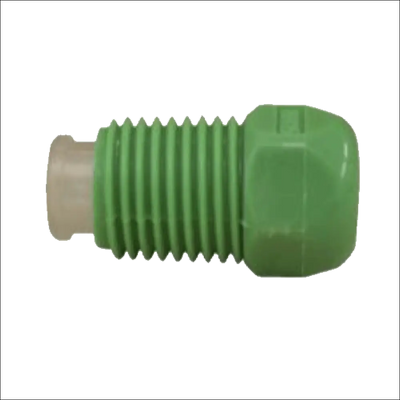 Duză pulverizare pentru parfum auto self service din plastic verde cu capac bej și cauciuc negru 1/4