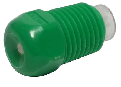 Duză pulverizare verde din plastic cu textură zimțată și vârf transparent pentru parfum auto și negru self service