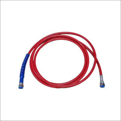 Furtun rosu flexibil de 4 metri cu conectori metalici, presiune inalta pentru spalat in self service car wash