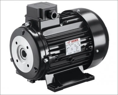 Motor trifazat asincron Hawk negru cu flanșă argintie pentru pompe înaltă presiune 5.5 kW 380V 4 poli